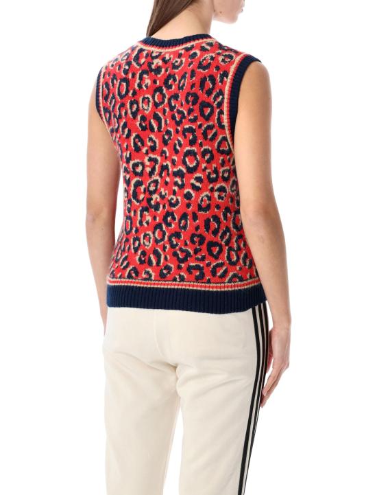 25FW 아디다스 X 웨일즈 보너 자카드 니트 베스트 KD0335 CONAVY COLLEGIATE NAVY BETTER SCARLET - ADIDAS X WALES BONNER