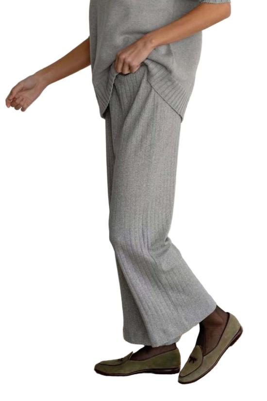  도니 크롭 팬츠 . 포인텔 심플  헤더 그레이 - DONNI.