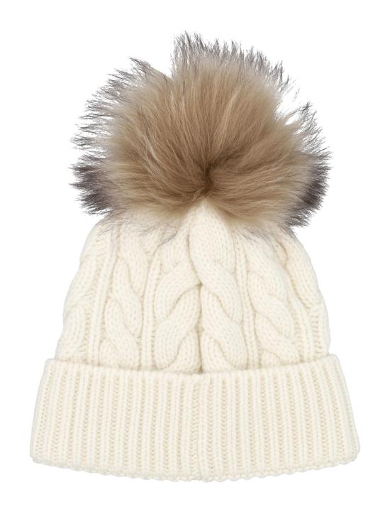 25FW 몽클레어 폼폼 울 & 캐시미어 비니 3B00011A0069 002 WHITE - MONCLER