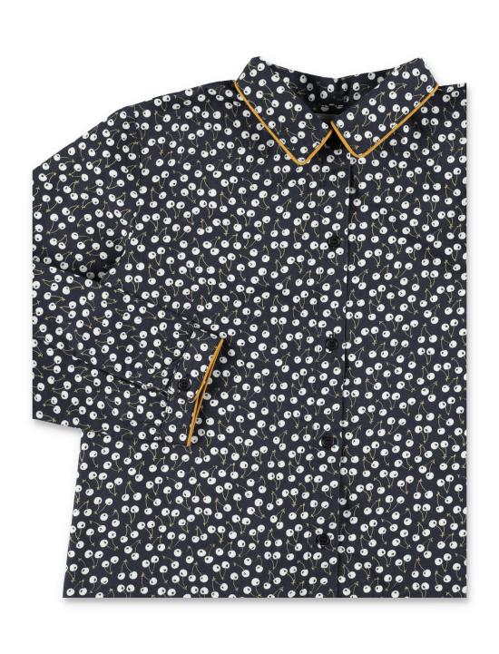 25FW [키즈] 봉쁘앙 셔츠 W05GBLW00013 676 MIDNIGHT BLUE - BONPOINT