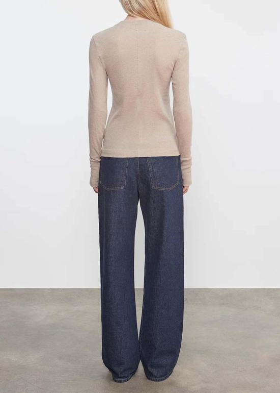  엔자 코스타 블라우스 이지 커프드 크루 탑 - ENZA COSTA