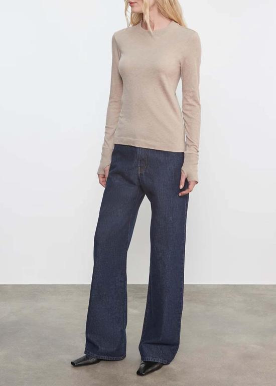  엔자 코스타 블라우스 이지 커프드 크루 탑 - ENZA COSTA