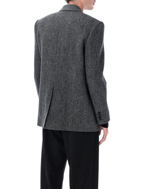 25FW 생로랑 자켓 837196Y3D06 1071 BLACK GREY - SAINT LAURENT