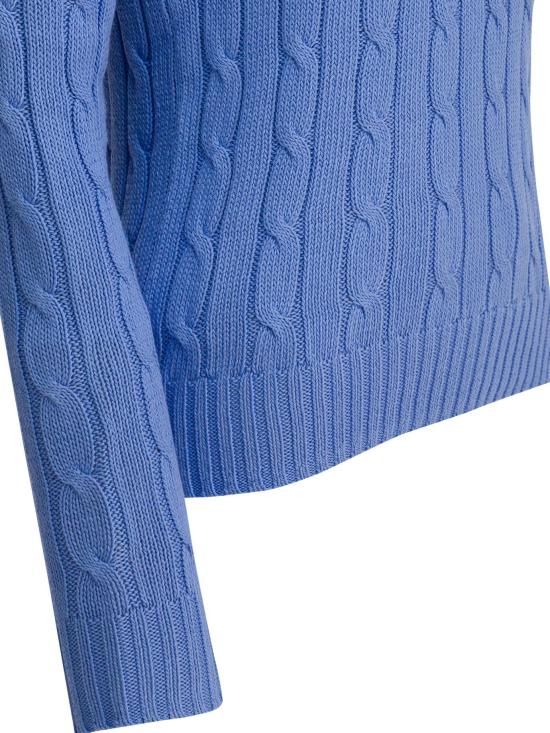  폴로 랄프로렌 폴로 자수 케이블 니트 스웨터 211971869009 NEW LICHTFIELD BLUE LIGHT BLUE - POLO RALPH LAUREN