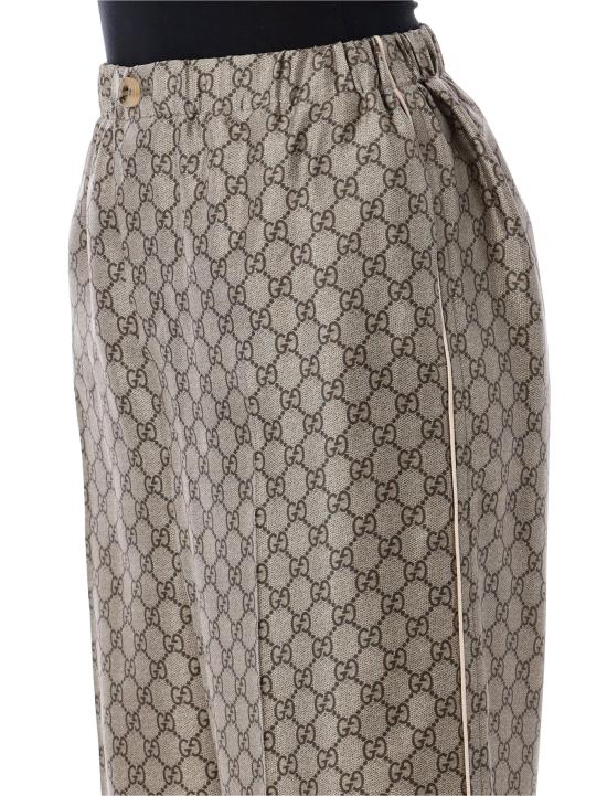 25FW 구찌 스트레이트 팬츠 756503ZANRP 2184 BROWN BEIGE - GUCCI