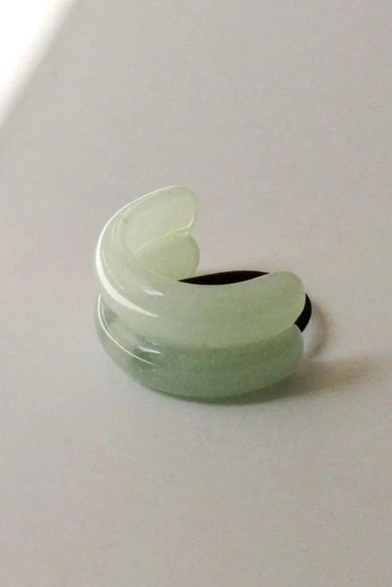  nar'sha 헤어 액세서리 나르샤 더블 아치 포니테일 헤어 타이 라이트 그린