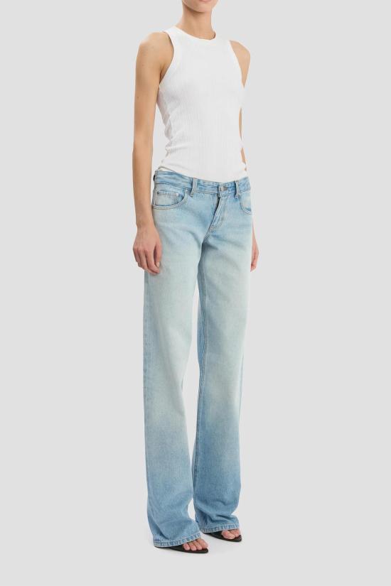  빅토리아 베컴 데님 팬츠 하퍼 미드 라이즈 지퍼 플라이 진 헤리티지 블루 - VICTORIA BECKHAM