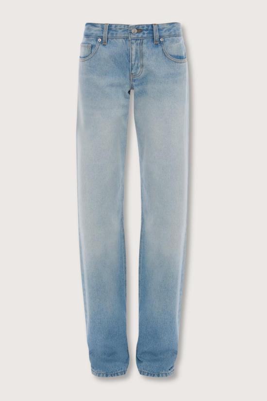  빅토리아 베컴 데님 팬츠 하퍼 미드 라이즈 지퍼 플라이 진 헤리티지 블루