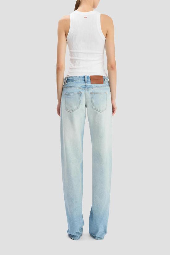  빅토리아 베컴 데님 팬츠 하퍼 미드 라이즈 지퍼 플라이 진 헤리티지 블루 - VICTORIA BECKHAM