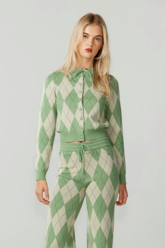  하우스오브써니 스트레이트 팬츠 하우스 오브 써니 아가일 라운지 팬츠 말차 - HOUSE OF SUNNY