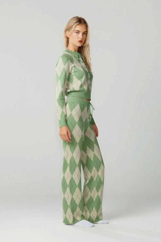  하우스오브써니 스트레이트 팬츠 하우스 오브 써니 아가일 라운지 팬츠 말차 - HOUSE OF SUNNY