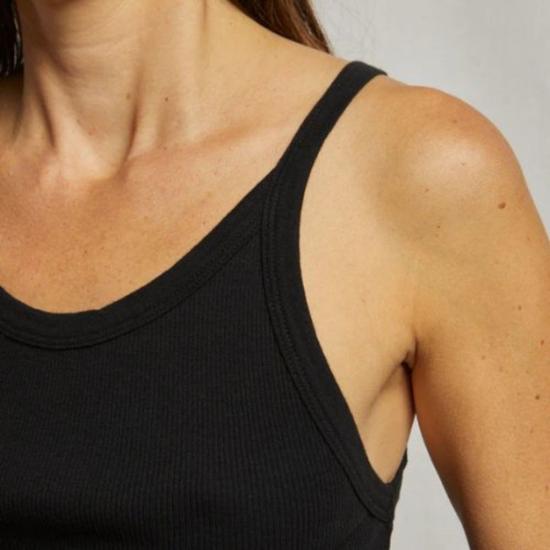  퍼펙트 화이트 티 민소매 티셔츠 애니 리브 탱크 - PERFECT WHITE TEE