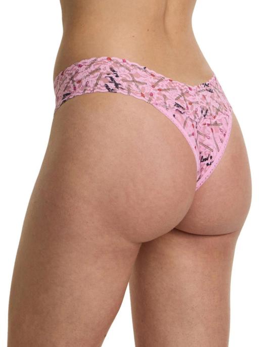  행키 팽키 팬티 프린트 로우라이즈 통 랩드 퍼펙트 매치 핑크 - HANKY PANKY