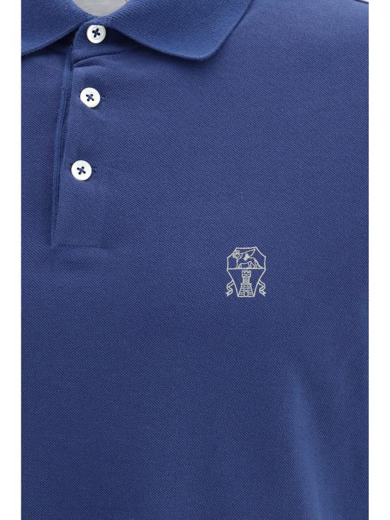 26SS 브루넬로 쿠치넬리 반팔 티셔츠 ME8548788 CPW89 BLUE - BRUNELLO CUCINELLI