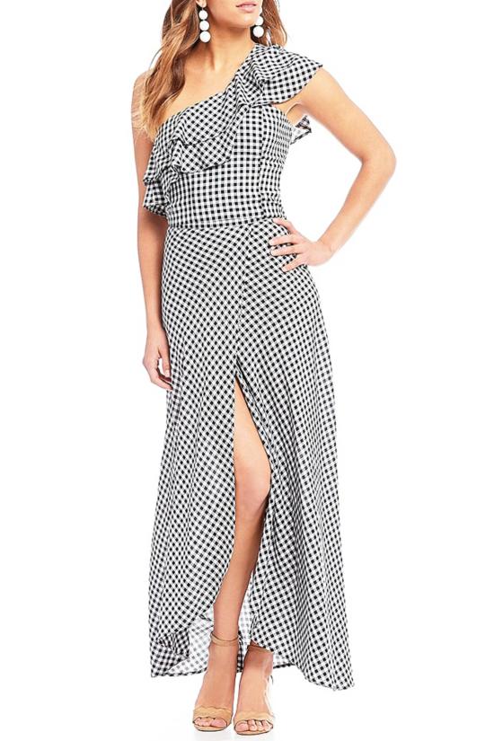  Flynn Skye 민소매 티셔츠 플린 스카이 클레어 크롭 탑 블랙/화이트 깅엄 - OTHER BRANDS