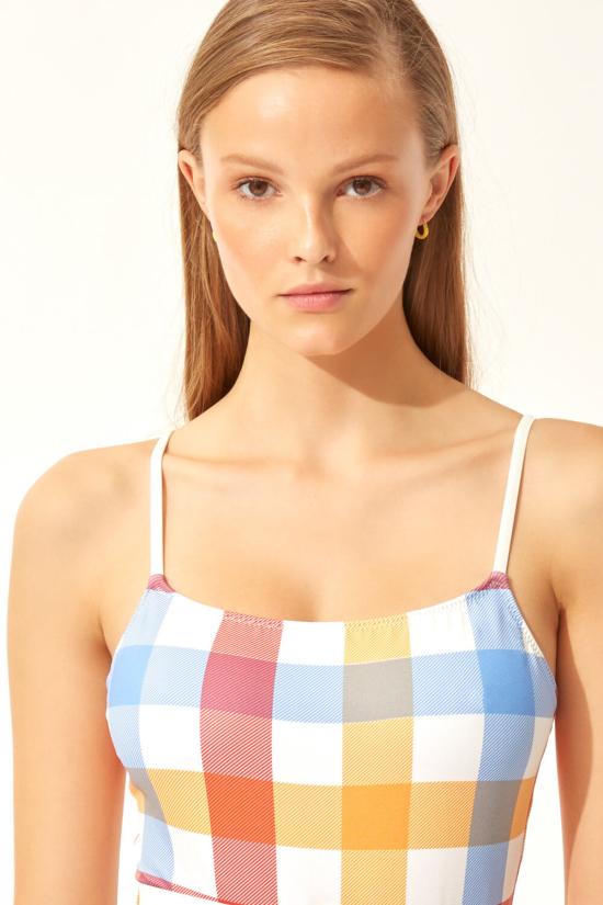  솔리드 앤 스트라이프 원피스 수영복 니나 벨트 원피스 비치 플레드 - SOLID AND STRIPED