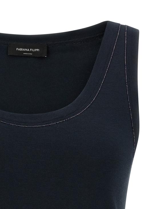 26SS 파비아나 필리피 민소매 티셔츠 JED266F602L8965146 Blue - FABIANA FILIPPI