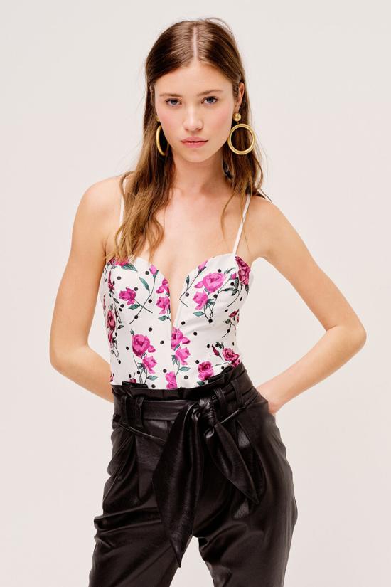  포러브앤레몬스 스트레이트 팬츠 For Love & Lemons Dillon 하이웨이스트 팬츠 블랙 - FOR LOVE & LEMONS