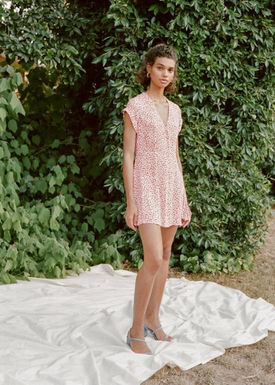  Capulet 숏 원피스 캐퓰릿 메이블 미니 드레스 탠저린 플로럴 - OTHER BRANDS