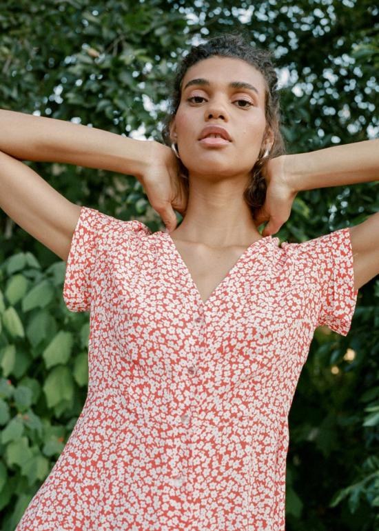  Capulet 숏 원피스 캐퓰릿 메이블 미니 드레스 탠저린 플로럴 - OTHER BRANDS