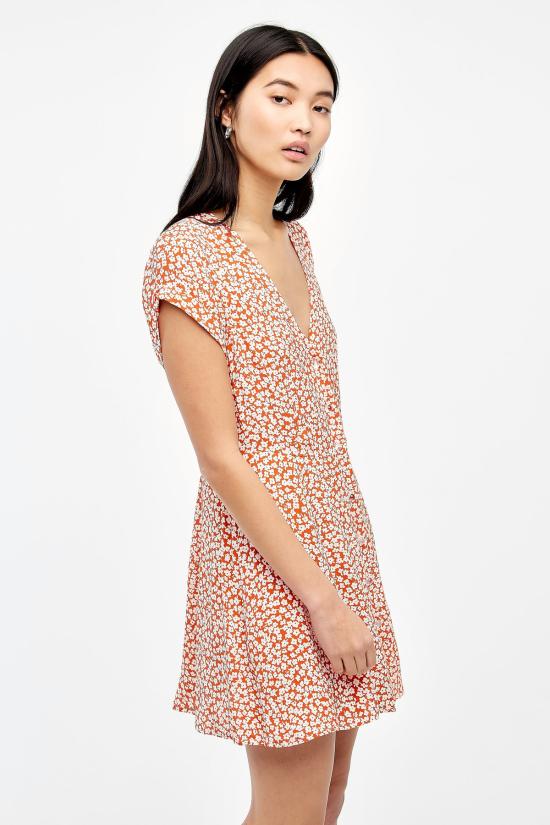  Capulet 숏 원피스 캐퓰릿 메이블 미니 드레스 탠저린 플로럴