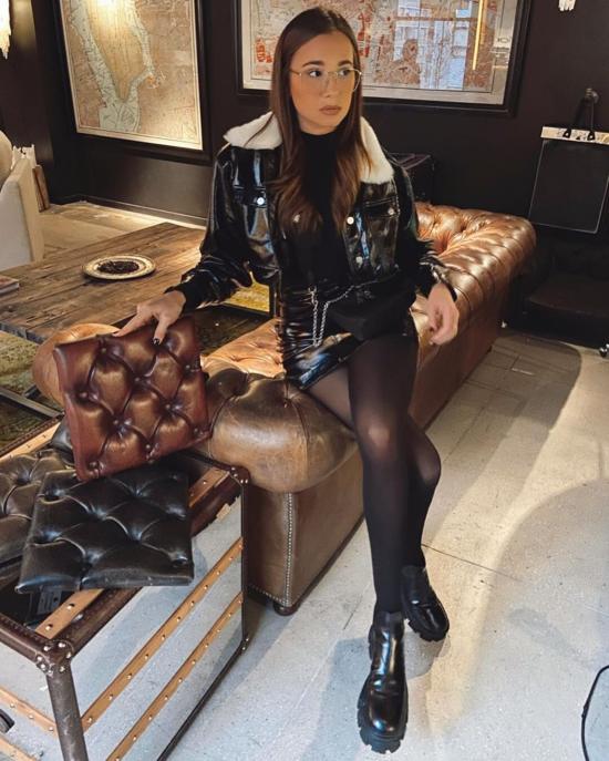  Capulet 숏 스커트 캐플릿 라노라 미니 스커트 페이턴트 비건 레더 블랙 - OTHER BRANDS