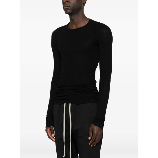 26SS 릭 오웬스 긴팔 티셔츠 RU01F2250 RC 09 BLACK - RICK OWENS