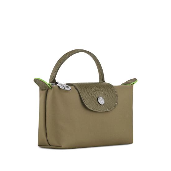 26SS 롱샴 르 플리아쥬 핸들 파우치 34175919 M04 GREEN - LONGCHAMP
