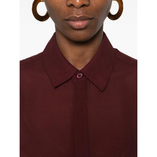 26SS 더프랭키샵 셔츠 VERLIN SHEER BURGU RED - THE FRANKIE SHOP