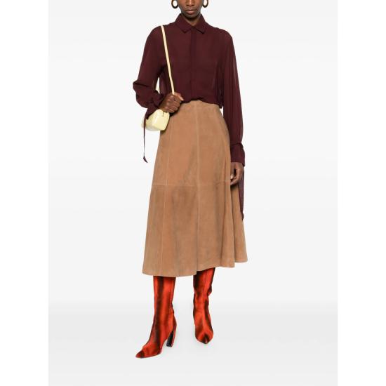 26SS 더프랭키샵 셔츠 VERLIN SHEER BURGU RED - THE FRANKIE SHOP