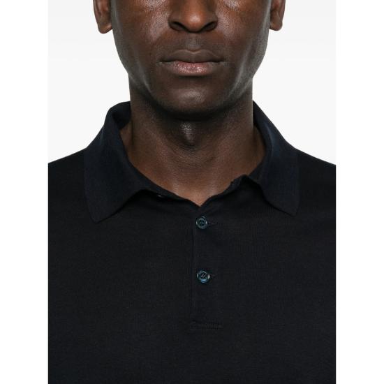 26SS 브루넬로 쿠치넬리 니트 폴로 셔츠 MNB805415 C2425 BLUE - BRUNELLO CUCINELLI