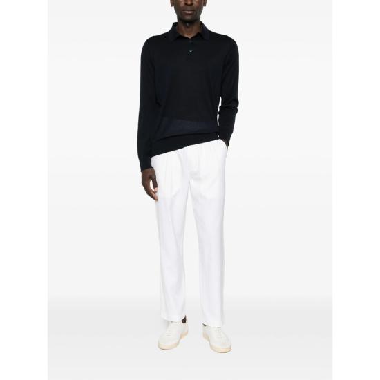 26SS 브루넬로 쿠치넬리 니트 폴로 셔츠 MNB805415 C2425 BLUE - BRUNELLO CUCINELLI