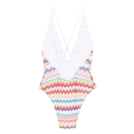 26SS 미소니 원피스 수영복 MC22SP03 BR014F SM9WV WHITE RED - MISSONI