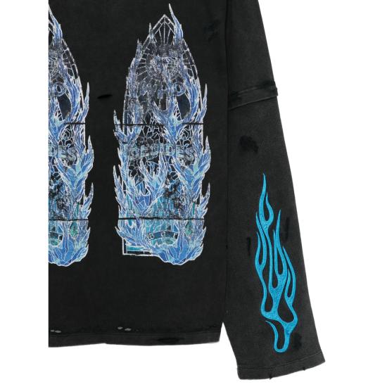 25FW 후 디싸이즈 워 니트웨어 FLAME GLASS DO COAL GREY BLUE - WHO DECIDES WAR