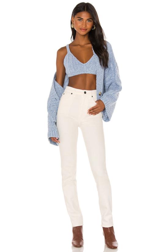  포러브앤레몬스 민소매 티셔츠 사랑과 레몬을 위해 Thea Bralette Skye - FOR LOVE & LEMONS