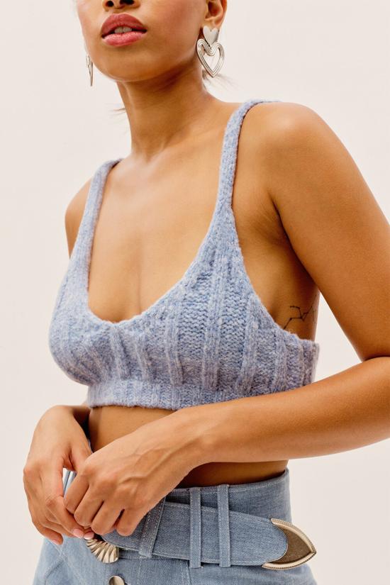  포러브앤레몬스 민소매 티셔츠 사랑과 레몬을 위해 Thea Bralette Skye - FOR LOVE & LEMONS