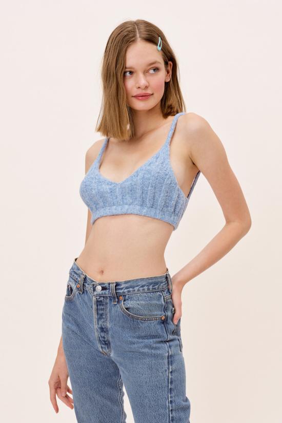  포러브앤레몬스 민소매 티셔츠 사랑과 레몬을 위해 Thea Bralette Skye - FOR LOVE & LEMONS