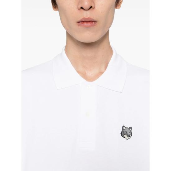26SS 메종키츠네 폭스 헤드 컴포트 폴로 티셔츠 PM00210KP0001 WHITE - MAISON KITSUNE