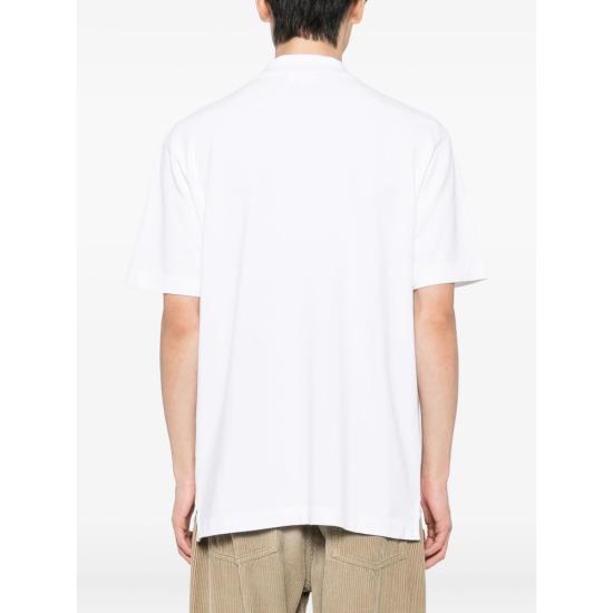 26SS 메종키츠네 폭스 헤드 컴포트 폴로 티셔츠 PM00210KP0001 WHITE - MAISON KITSUNE