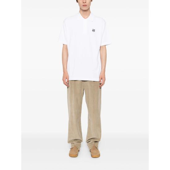26SS 메종키츠네 폭스 헤드 컴포트 폴로 티셔츠 PM00210KP0001 WHITE - MAISON KITSUNE