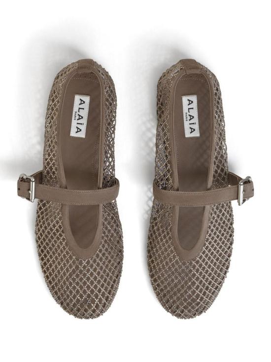 26SS 알라이아 플랫 슈즈 AA3A029A023 210 GREY - ALAIA