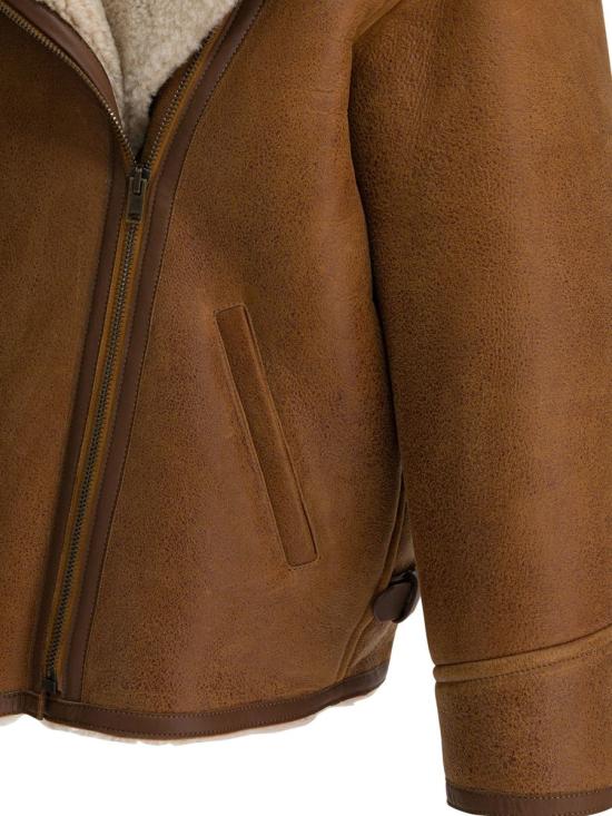 25FW 이자벨마랑 무스탕 25HMA0181FCC3A03I50CO BROWN - ISABEL MARANT