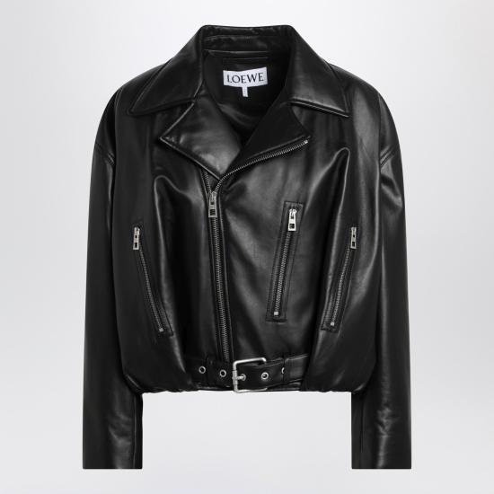 26SS 로에베 가죽 자켓 S359Y34L93LE Black