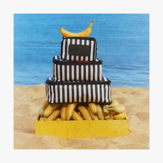  사이먼밀러 캐리어 Simon Miller 패킹 큐브 4개 세트 블랙 스트라이프 - SIMONMILLER