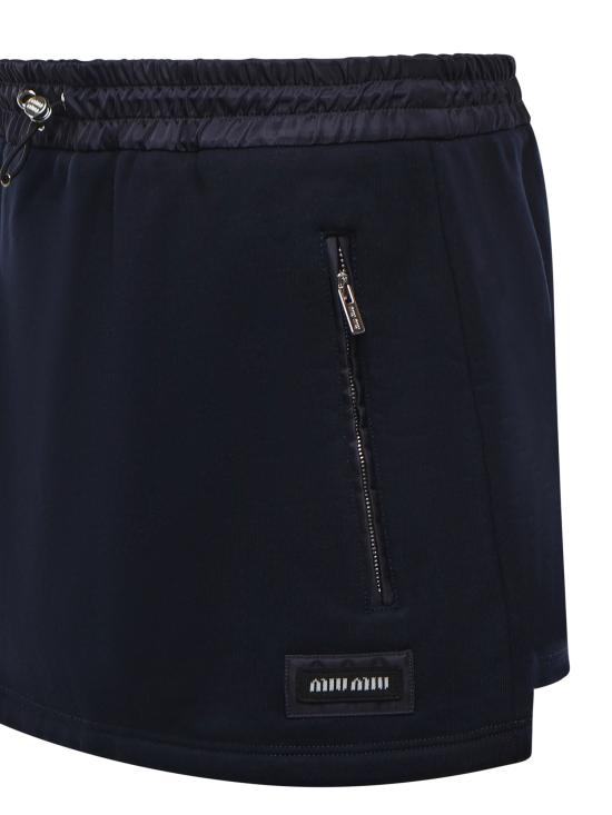 25FW 미우미우 숏 스커트 MJD226 18TPF0008 Blue - MIU MIU