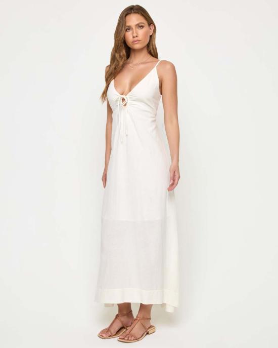  엘스페이스 롱 원피스 MABDR26 CREAM - L SPACE