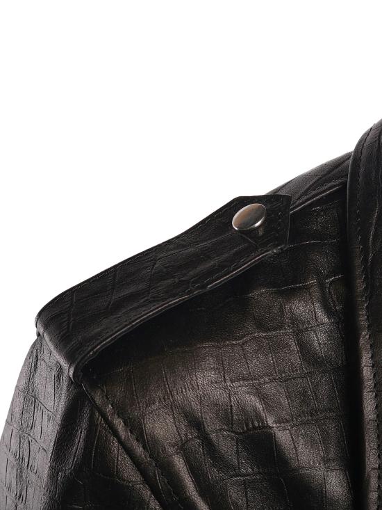 26SS 줄리아노 갈리아노 가죽 자켓 PUSH IT CROCNERO Black - GIULIANO GALIANO