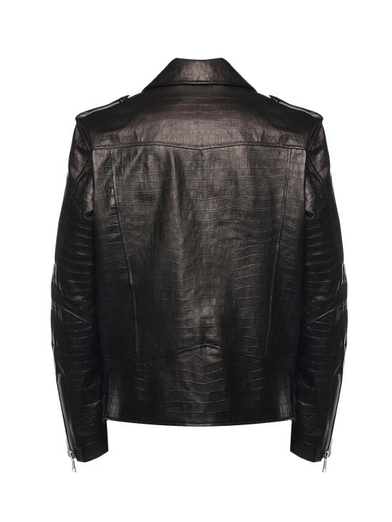 26SS 줄리아노 갈리아노 가죽 자켓 PUSH IT CROCNERO Black - GIULIANO GALIANO