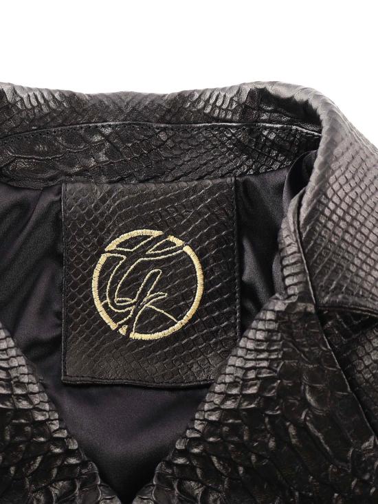 26SS 줄리아노 갈리아노 가죽 자켓 PUSH IT PYTHONNERO Black - GIULIANO GALIANO