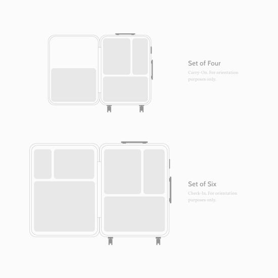  사이먼밀러 캐리어 Simon Miller 패킹 큐브 4개 세트 코스탈 블루 스트라이프 - SIMONMILLER